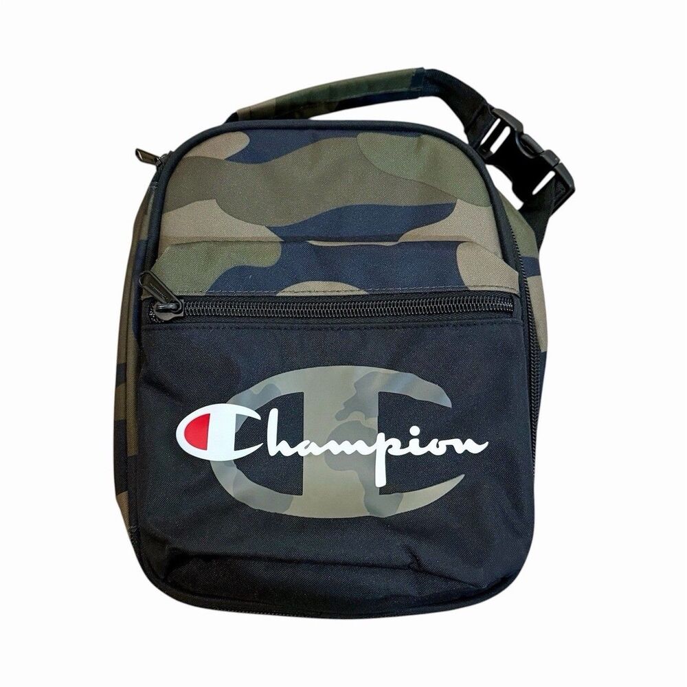 Champion Camo Insulated Lunch Bag, Zip Closure, Strap, Kids Military